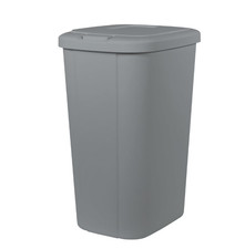 Hefty 13.3 Gallon Kitchen Trash Can Touch Top Push Button Lid Gray