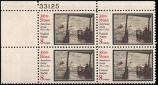 US #1433 MNH plate block of 4, 8c John Sloan