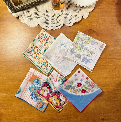 Betty Lou's Vintage Linen Handkerchiefs Hankies MCM - Collection 2