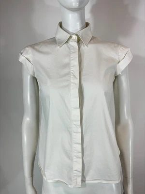 Chemisier femme MAX MARA type PETIT manches courtes boutonné col écarté - Photo 1/4
