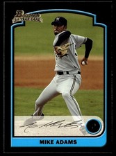 2003 Bowman Mike Adams Rookie Milwaukee Brewers #172