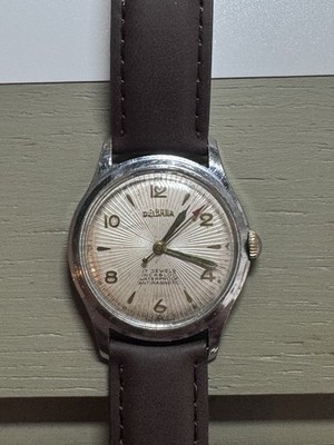 Vintage Delbana 1950s/60s   Guilloché Sunburst Dial   SERVICED