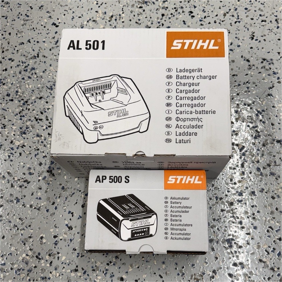 STIHL AL 501 Charger & AP 500 S Battery Set BRAND NEW IN BOX | eBay