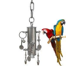 1x Pet Bird Parrot Swing Bell Parakeet Cockatiel Stainless Steel Hanging Toys