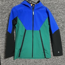 Champion C9 Boys Jacket Color Size XL Full Zip Hooded Polyester Blue Green