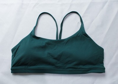 Athleta Women's Solid Transcend Scoop Sports Bra EJ3 Green (A-C Cups) Large NWT