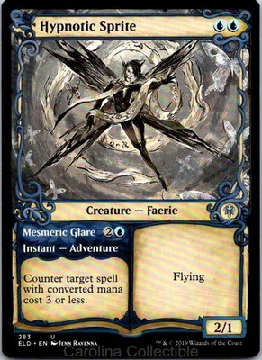 Hypnotic Sprite (Showcase) - NM - Throne of Eldraine 283 Magic: The Gathering