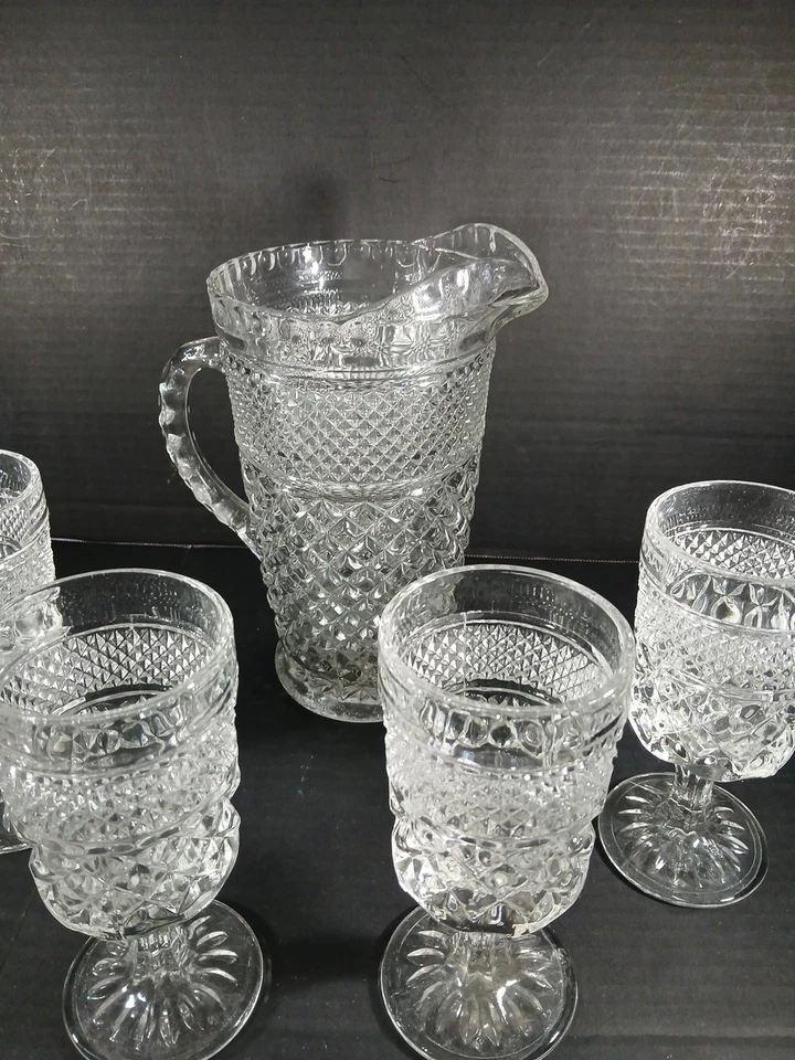 Набор кувшинов и 4 стаканов Anchor Hocking Wexford — 56 унций кувшин и кубки 6,5 дюйма - Изображение 2 из 4