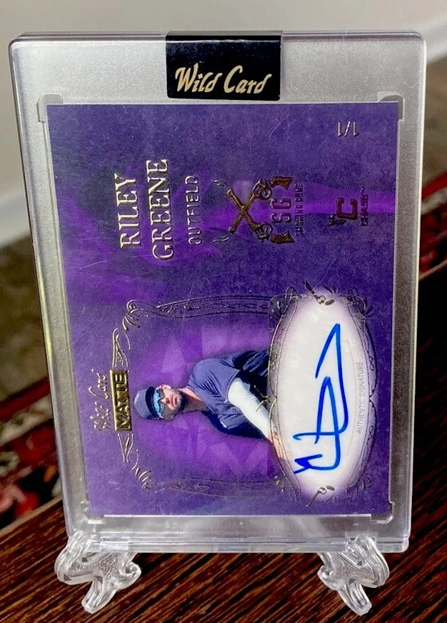Riley Greene WILD CARD Smoking Guns Purple Autograph TRUE 1/1 Auto RARE SSP - Image 4 of 4