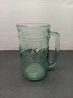Vintage COCA-COLA COKE Green Glass STEIN MUG With Handle 16 oz 5½H