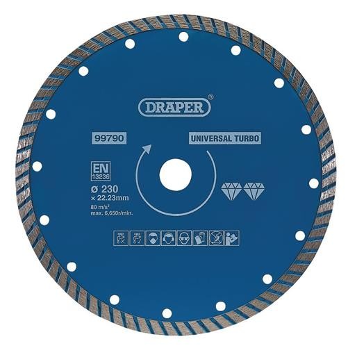 Draper 99790 Turbo Diamond Blade, 230mm