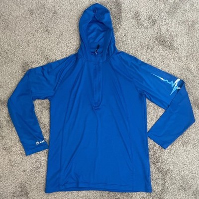 HABIT Solar Factor 40+ Sz Small Performance Pullover Hoodie Blue Fishing