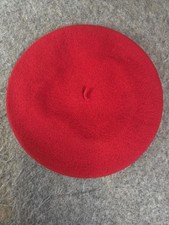Vintage KANGOL 100 Wool Bright Red Beret Classic Britain