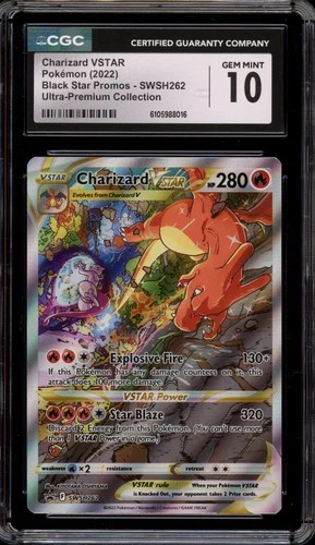 Pokemon Charizard VSTAR Ultra-Premium Coll. Full Alt Art Promo SWSH262 CGC 10