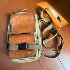 Rare Porter Travelers Multi-Shoulder Bag, Cotton and Leather, 3-Way