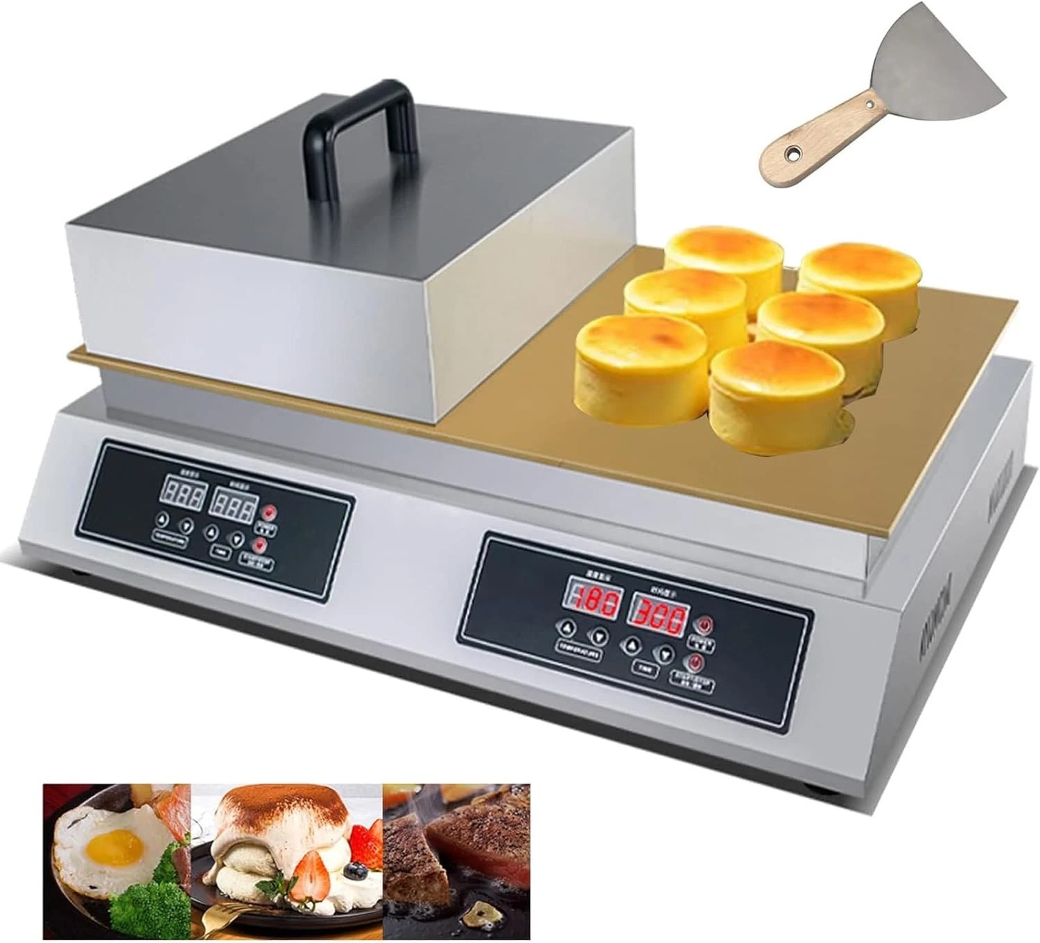 110V Electric Souffle Pancake Maker Multi-purpose Dorayaki Muffin Griddle Baking