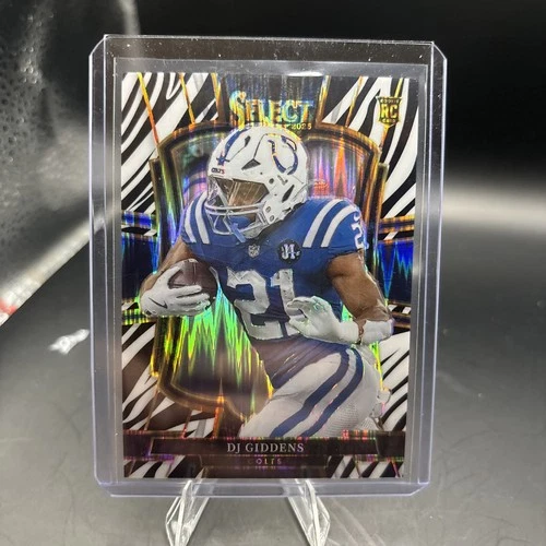2025 Panini Select - Premier Level DJ Giddens #131 Zebra Prizm (RC) SSP Rare