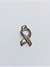 .925 Sterling Silver Awareness Charm Pendant Breast Cancer Ribbon