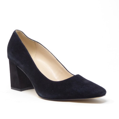 #ad #ad Marc Fisher Keri Women Pump Black Suede Block Heel Pointed Toe 9 Wide $29.95