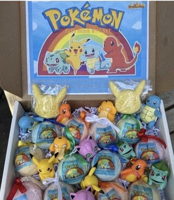 Large Jumbo Pokemon 12-pack XL 5.5 oz Bath Bomb Gift Set for Kids