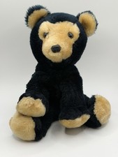 Dakin Black Bear Coco Plush 10" Brown Face 1982 Nutshell Filling Korea Vintage