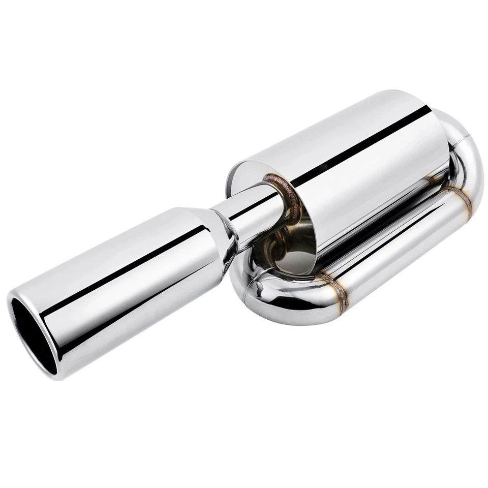 Хромированный двухпетлевой глушитель выхлопной системы 2,5 дюйма впускные отверстия наконечники 4,0 дюйма для седана Nissan Sentra - Изображение 4 из 4