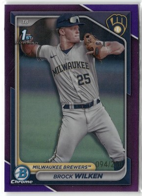 2024 Bowman #BCP-86 Brock Wilken Chrome Prospects Purple Refractors #/250