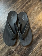 FloJos Flip Flops Sandals Water Summer Shoes Black Men's Size 12 EUC