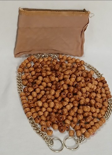 Beads & Shoulder Strap for Macramé Purse Craft Components Parts Rectangular Bag