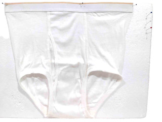 FOTL Golden Blend 1 Fly Front brief Size XL White Vintage New