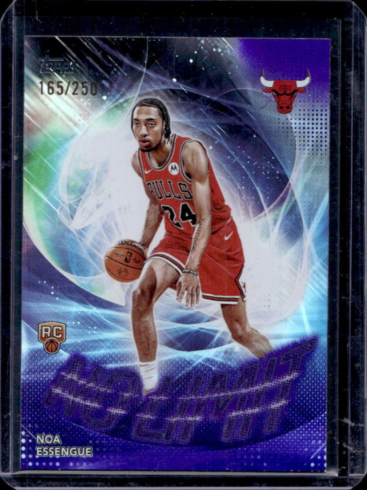 2025-26 Topps Noa Essengue No Limit RC Purple Rainbow #165/250 Bulls