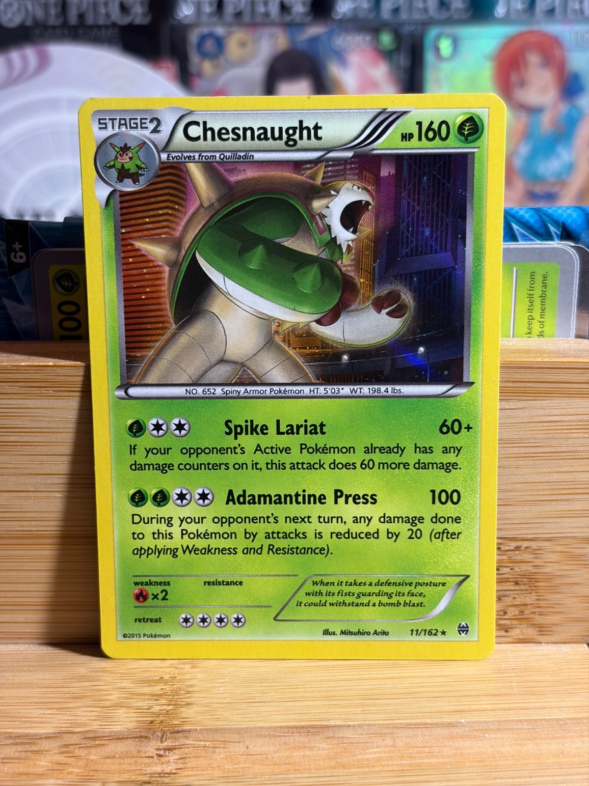 CHESNAUGHT 11/162 XY BREAKthrough Holo Rare Pokemon TCG Lightly Played
