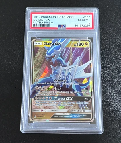 Pokémon TCG Dialga GX 100/156 Sun & Moon Ultra Prism  -  PSA 10