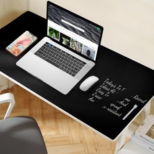 Dry Erase Desk Mat with Organosilicon Surface, Erasable Writing White Board f...