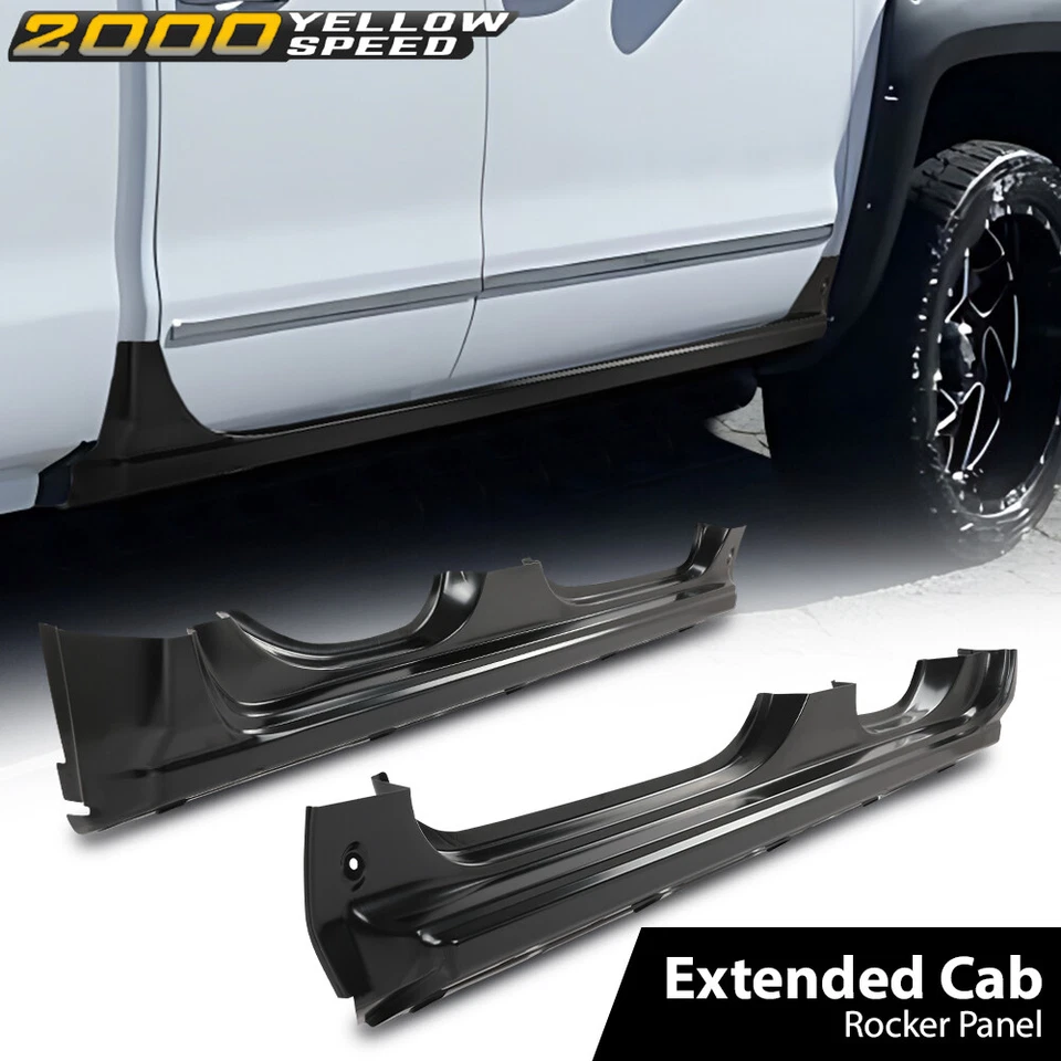 Fit For 2014-2018 Chevy Silverado GMC Sierra Pickup Extended Cab Rocker Panel - Image 2 of 4