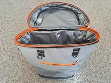 OUTDOOR ADVENTURE INSULATED COOLER BACKPACK GREY W/ORANGE TRIM 12X8X15 NEW