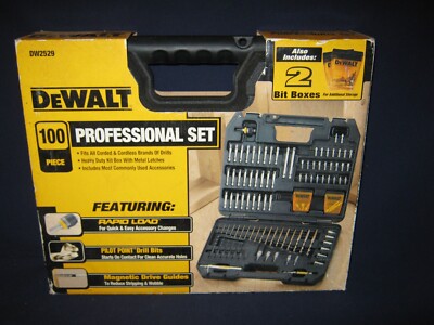 DEWALT 100 PC FLEXTORQ RAPID LOAD QUICK CHANGE SET W/PILOT POINT DW252912Y-BIN 7