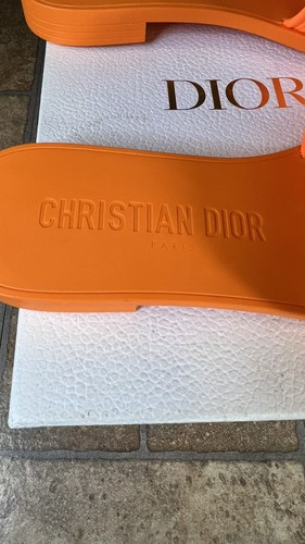 Dior Orange Evolution Camouflage Women’s Slides Size 39 MADE IN ITALY - Picture 5 of 21