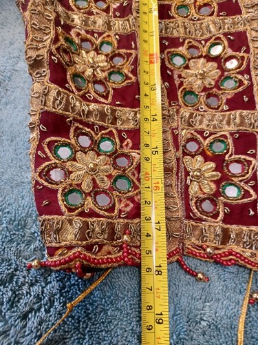 Choli Saree Lehenga Vintage Bead Indian Mirrored Pakistani Wear Wedding Wmn Sm - Picture 11 of 24