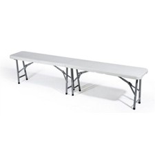 Panca rettangolare robusta pieghevole per catering, campeggio, giardino, cm.183