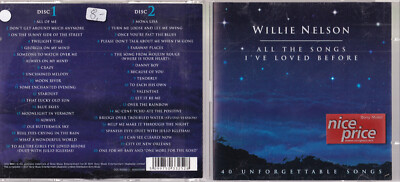 Willie Nelson   All The Songs I've Loved Before - 40 Unforgettable Songs 2xCD