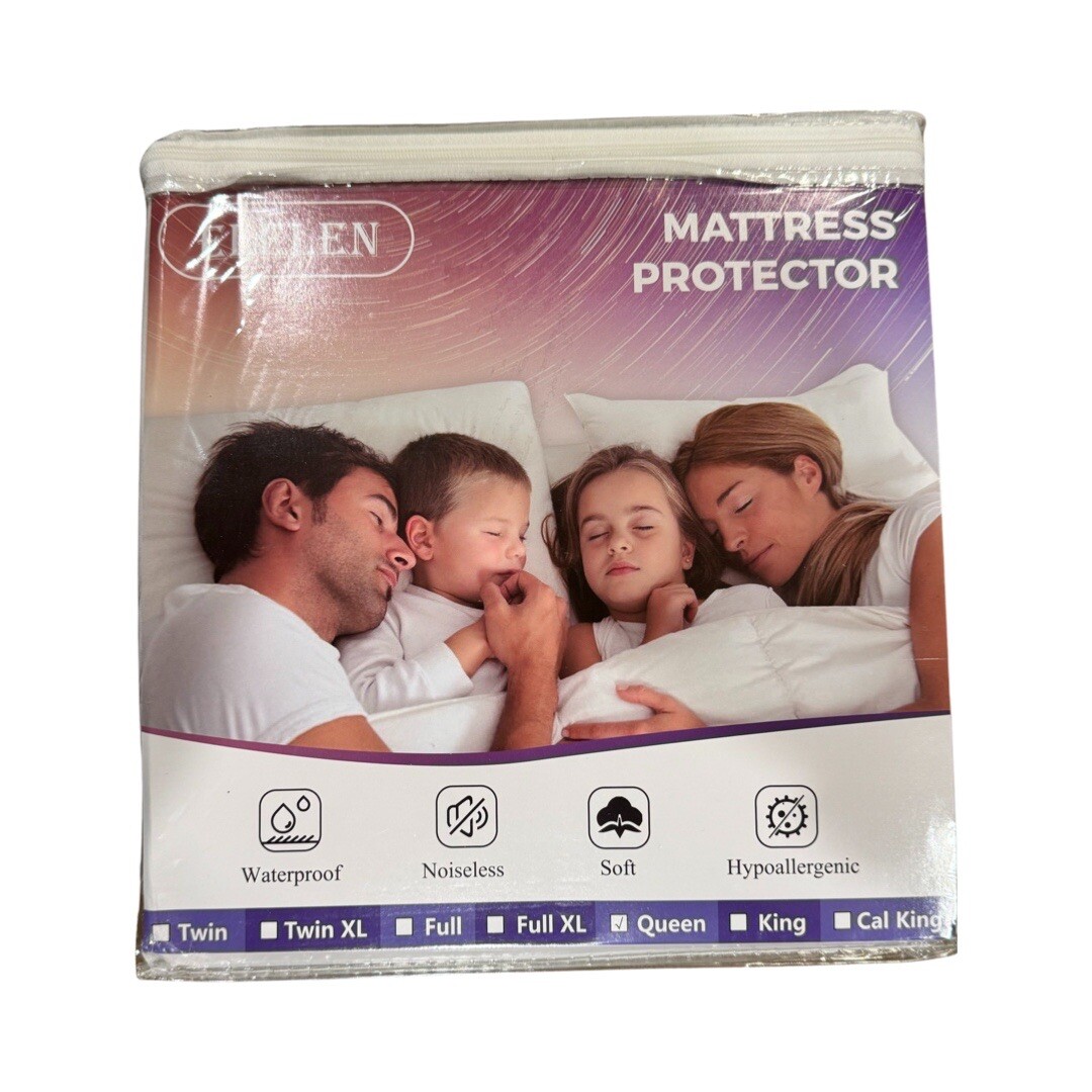 ELELEN Queen Sized Mattress Protector - Waterproof/Noiseless/Hypoallergenic