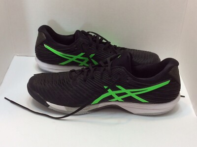 ASICS Solution Speed FF  Black & Green Stripes Men's Sneakers Size US13 EU48