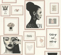 Vliestapete Collage Fashion Weiß Rosa Metropolitan Stories 36918-3 (3,36€/1Qm)