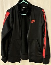 Nike Boy 2 Piece Jogging Set Tracksuit Black Red Size 6