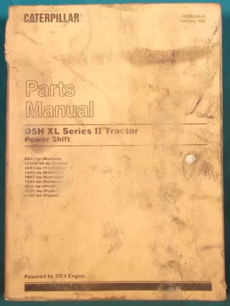 CAT CATERPILLAR D5H XL SERIES II TRACTOR DOZER PARTS MANUAL BOOK S/N ...