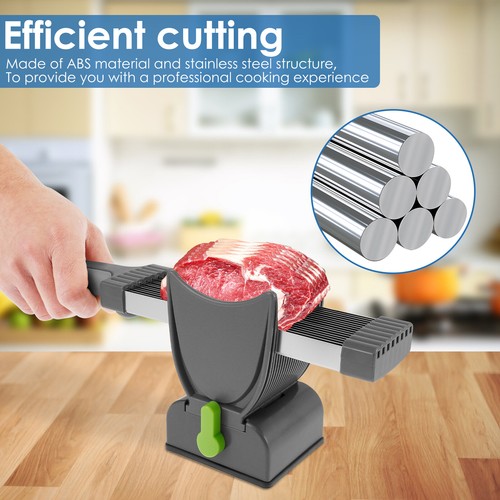Fresh Meat Slicer Stainless Steel Manual Fresh Meat Cutter Efficient Meat KovjS - Picture 2 of 14