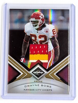2010 Limited Threads Prime #48 Dwayne Bowe /50 Kansas City Chiefs 3 Color