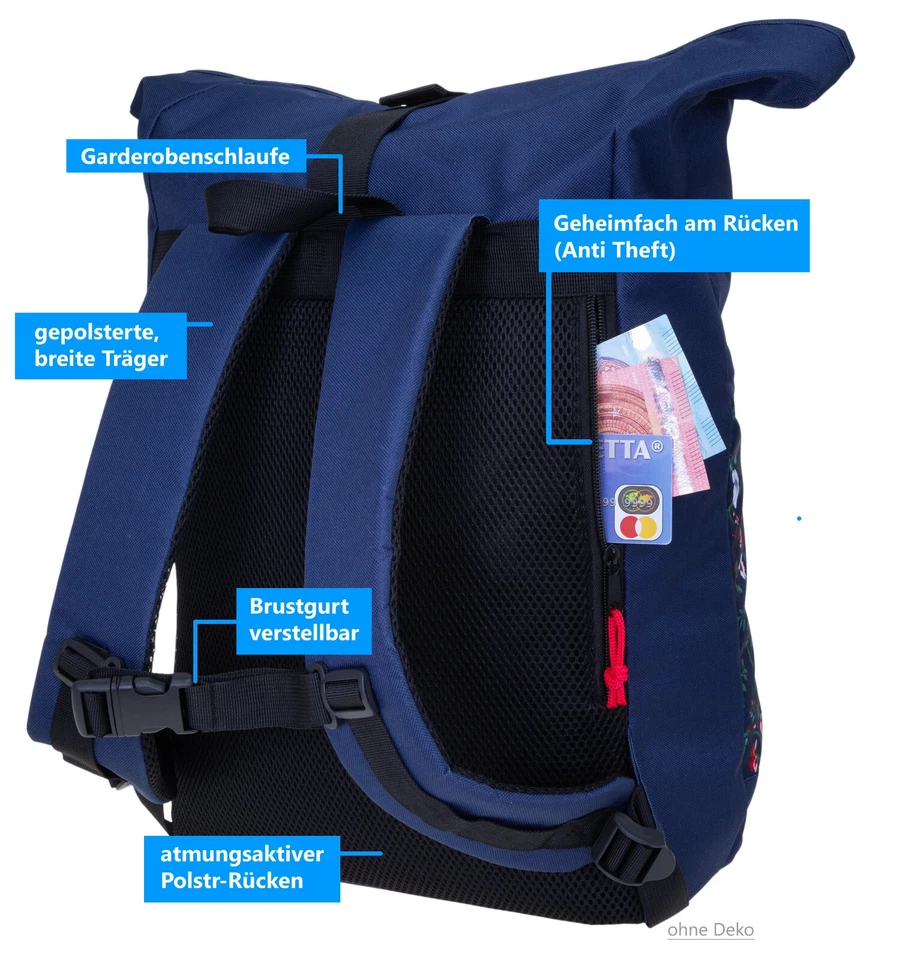 Rucksack Damen Freizeitrucksack Kurierrucksack Elephant Laptop Tasche 13038 Wahl - Bild 3 von 4