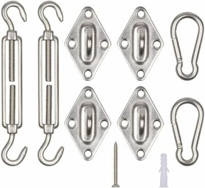 BONSPORT Befestigung Sonnensegel Montageset Zubehör Befestigung Wandhalterung Edelstahl